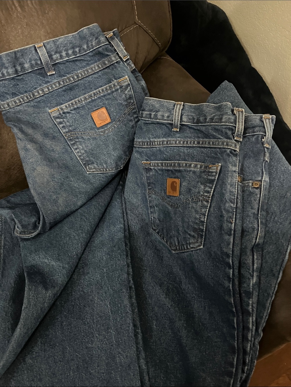 Carhartt Men's Indigo Relaxed Straight Leg Jeans